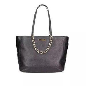 Euc Michael Kors Harper East West Black Large Tote Shoulder Bag Purse